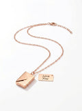 Durable Stainless Steel Love Letter Envelope Necklace