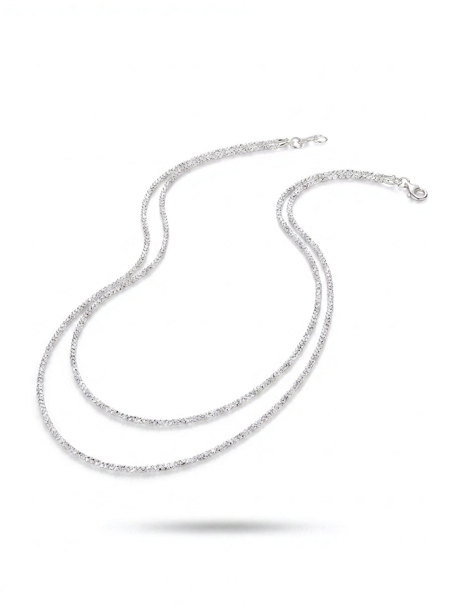 925 Silver Layered Necklace Set