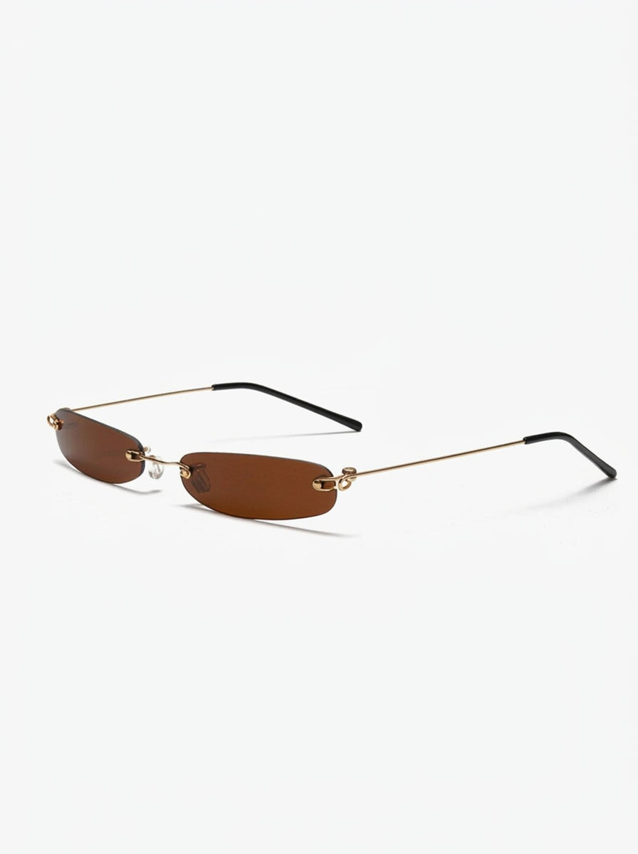 Rimless Rectangular Sunglasses