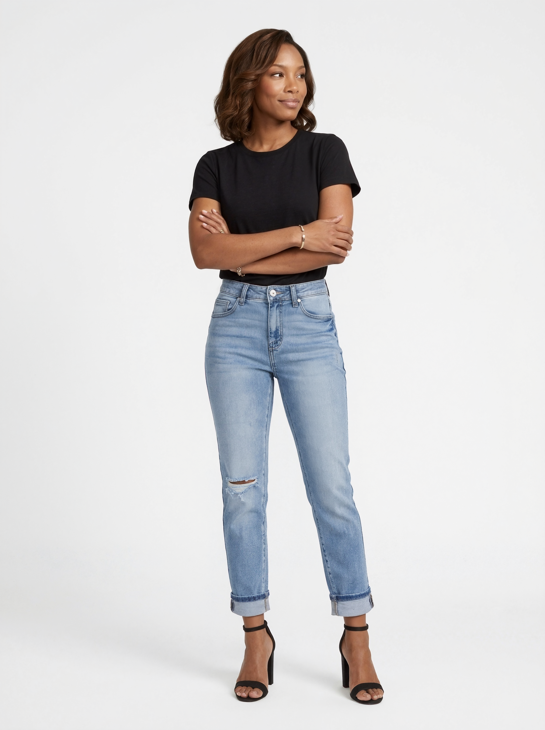 High Rise Distressed Jeans
