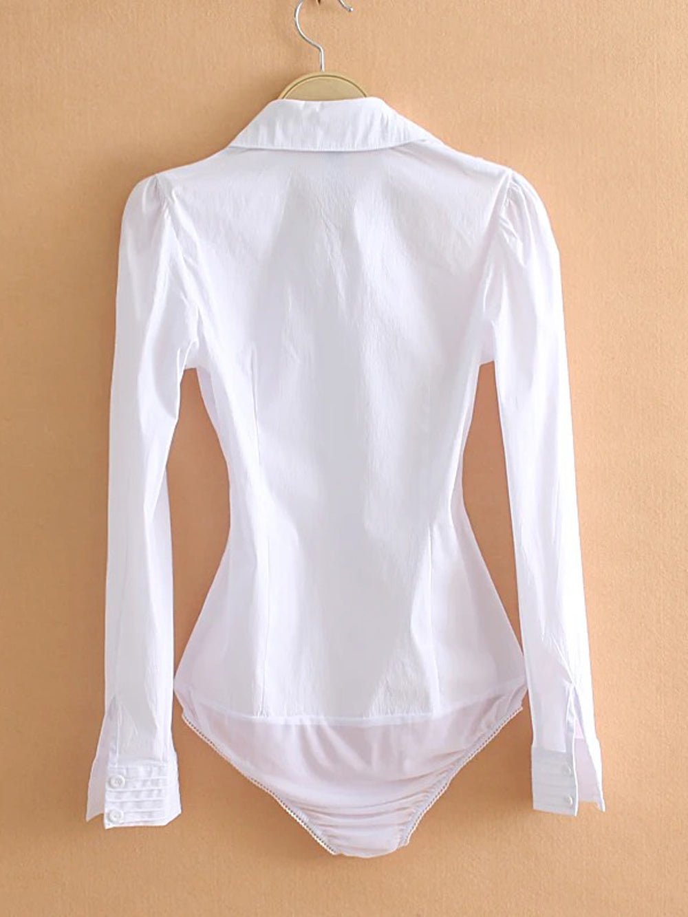 Tailored Button-Front Blouse