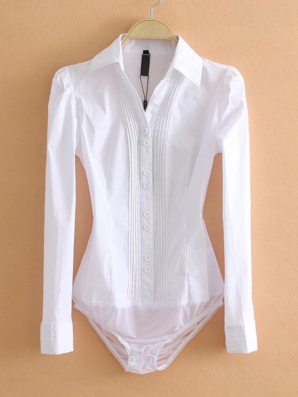 Tailored Button-Front Blouse