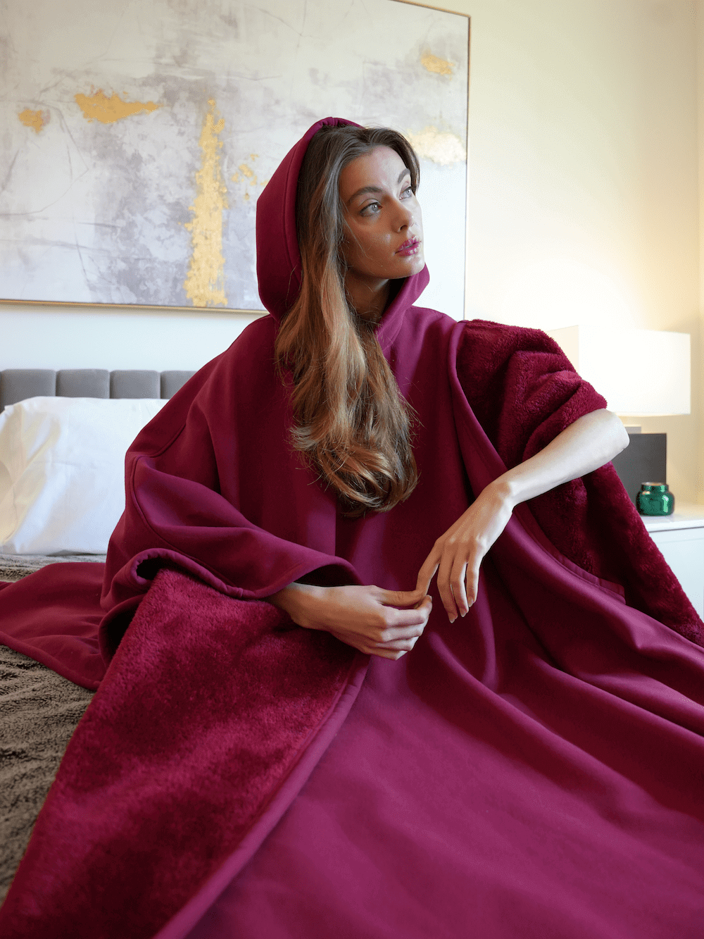 Oversized Hooded Wearable Blanket