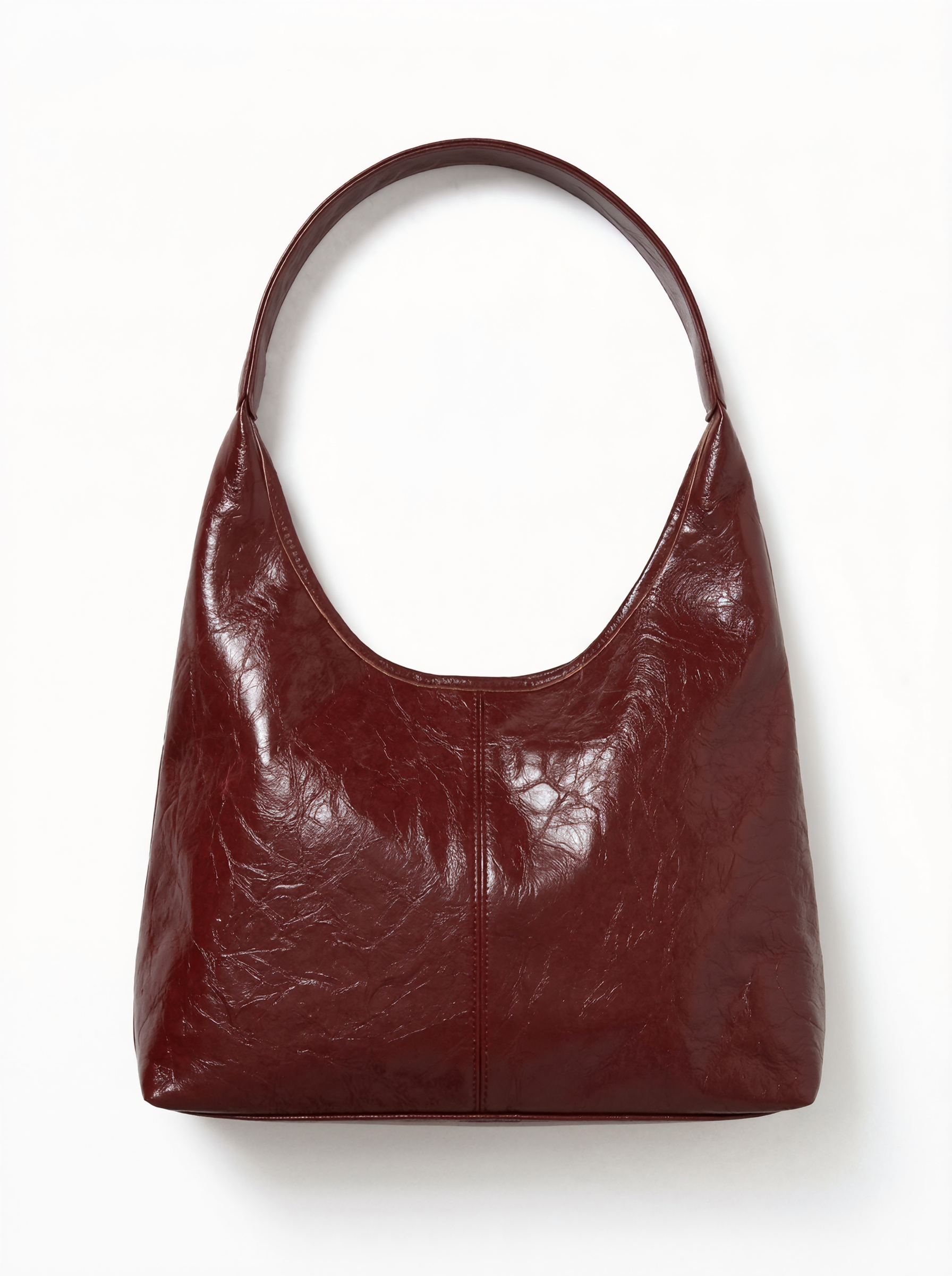 Oversized Vegan Leather Hobo Shoulder Bag