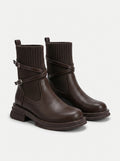 Chunky Knit Ankle Boots