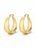Chunky Flat Hoop Earrings