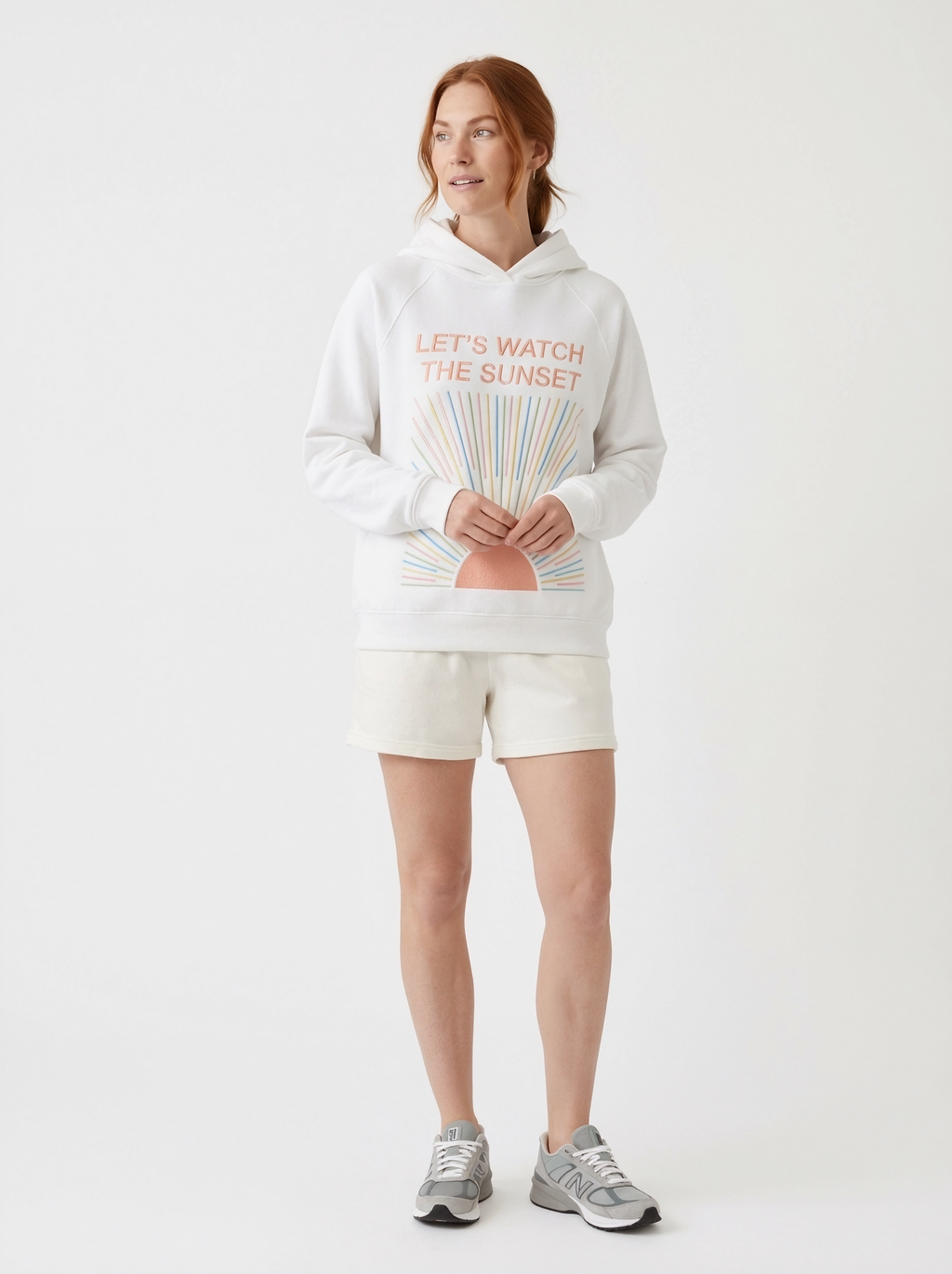 Oversized Sunset Graphic Hoodie