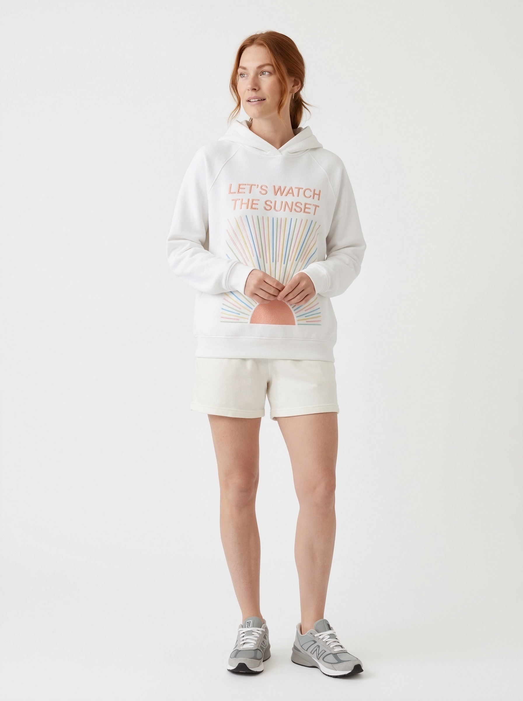 Oversized Sunset Graphic Hoodie