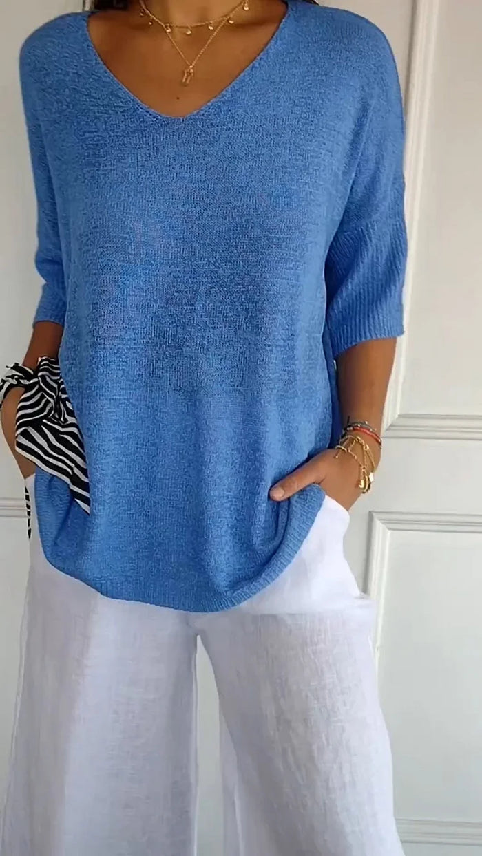 Relaxed V-Neck Sweater
