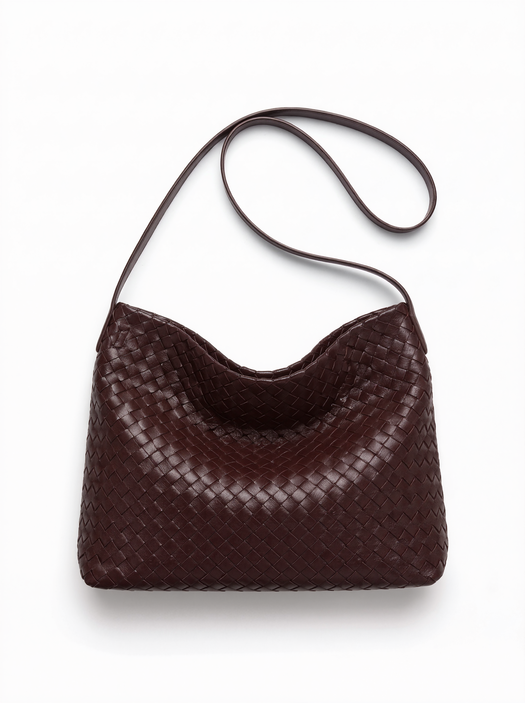 Casual Vegan Woven Hobo Shoulder Bag