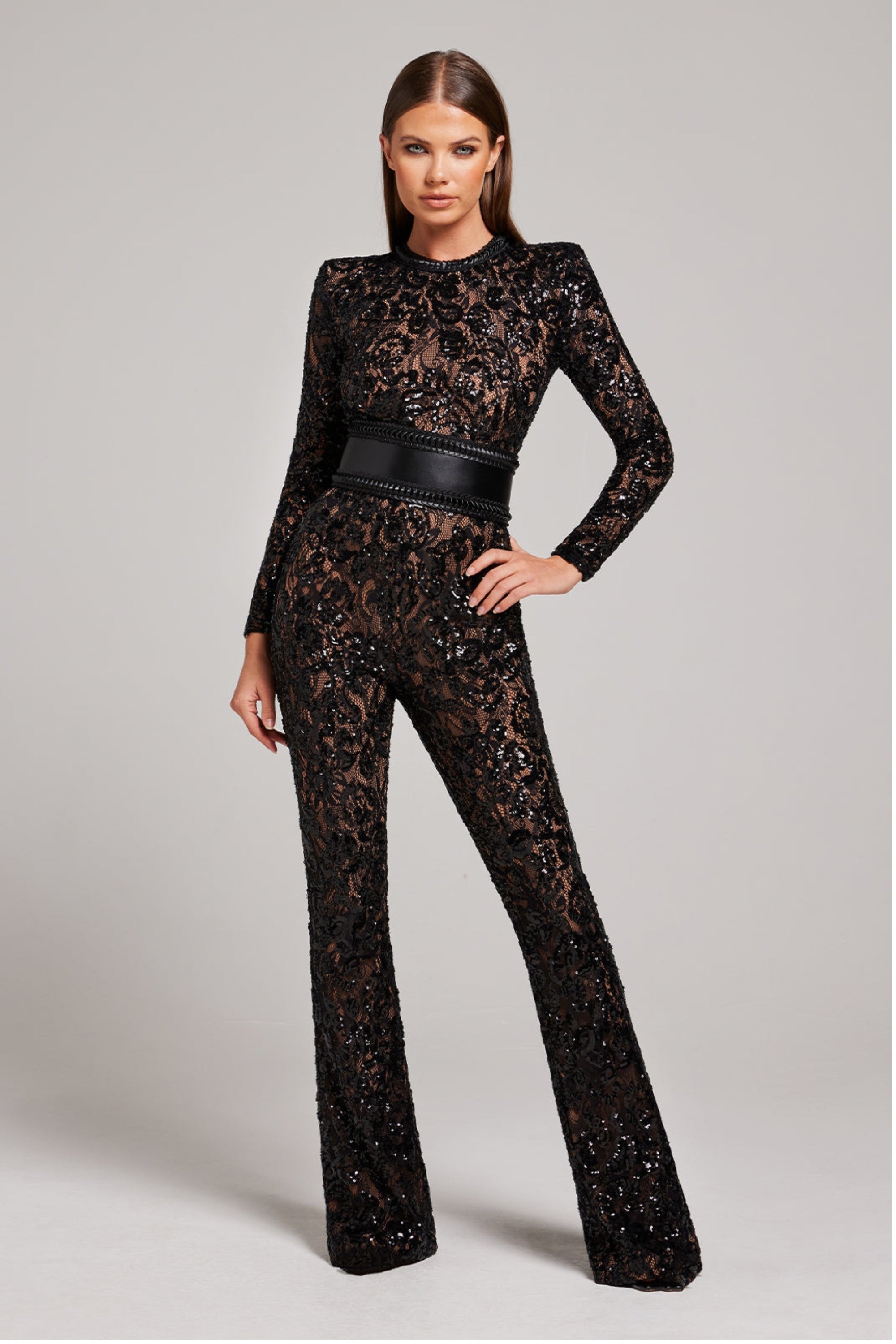 Long Sleeve Lace Jumpsuit