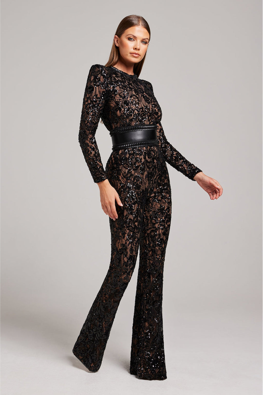 Long Sleeve Lace Jumpsuit