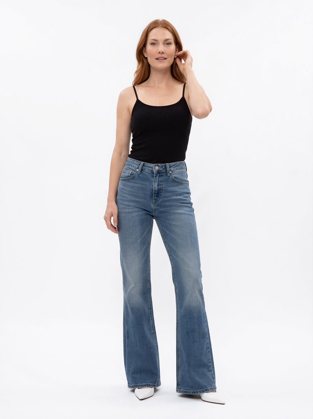 High Waist Flared Jeans