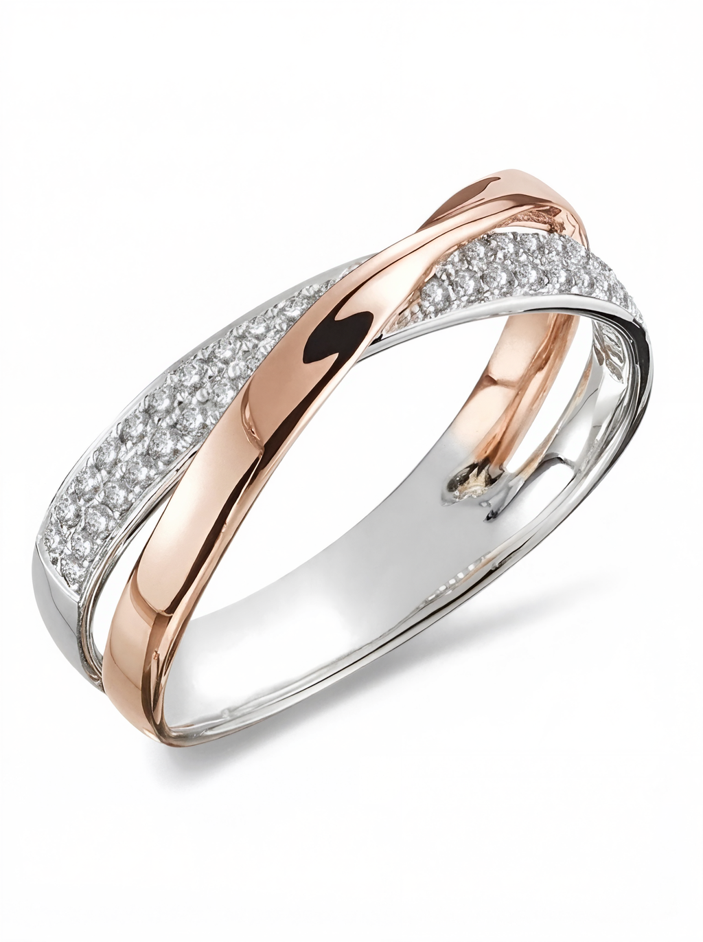 Two-Tone Crossover Ring