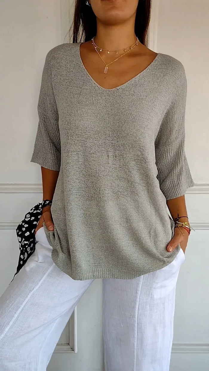 Relaxed V-Neck Sweater