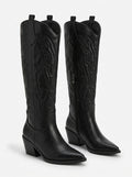 Knee High Block Heel Cowboy Boots