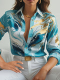 Abstract Print Blouse