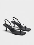 Square Toe Kitten Heel Slippers