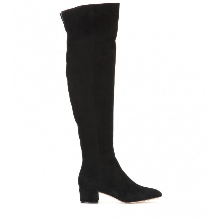 Tan Suede Over-the-Knee Boots
