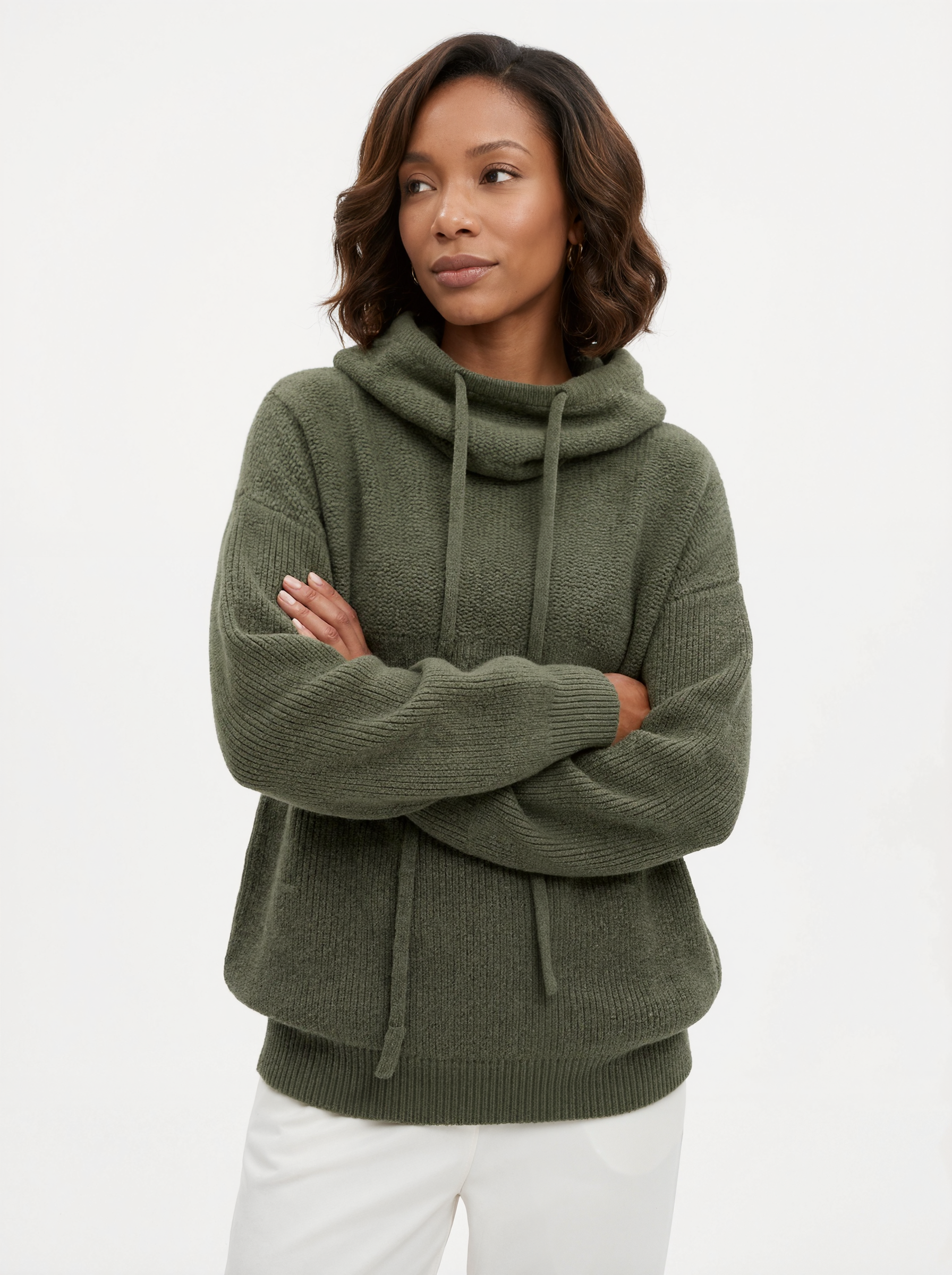 Relaxed Knit Roll Neck Sweater