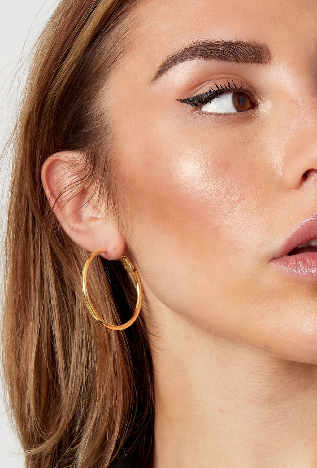 Waterproof Stainless Steel Hoop Earrings