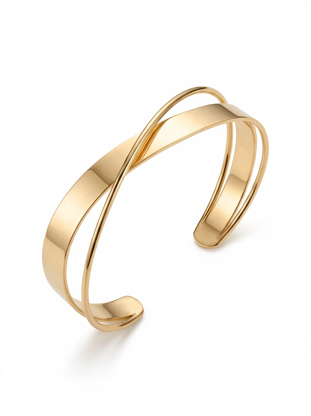 Gold Crossover Bracelet