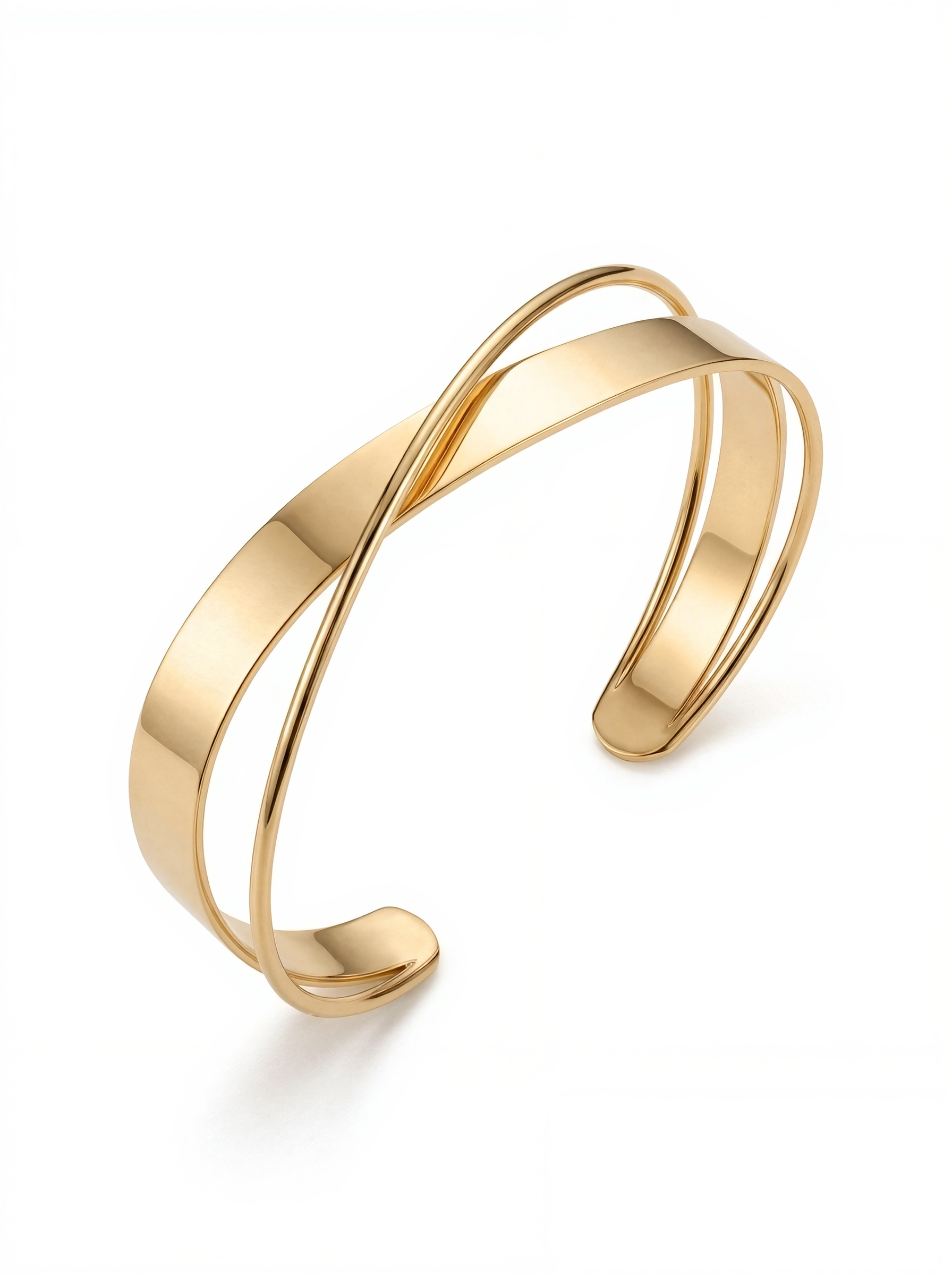 Gold Crossover Bracelet