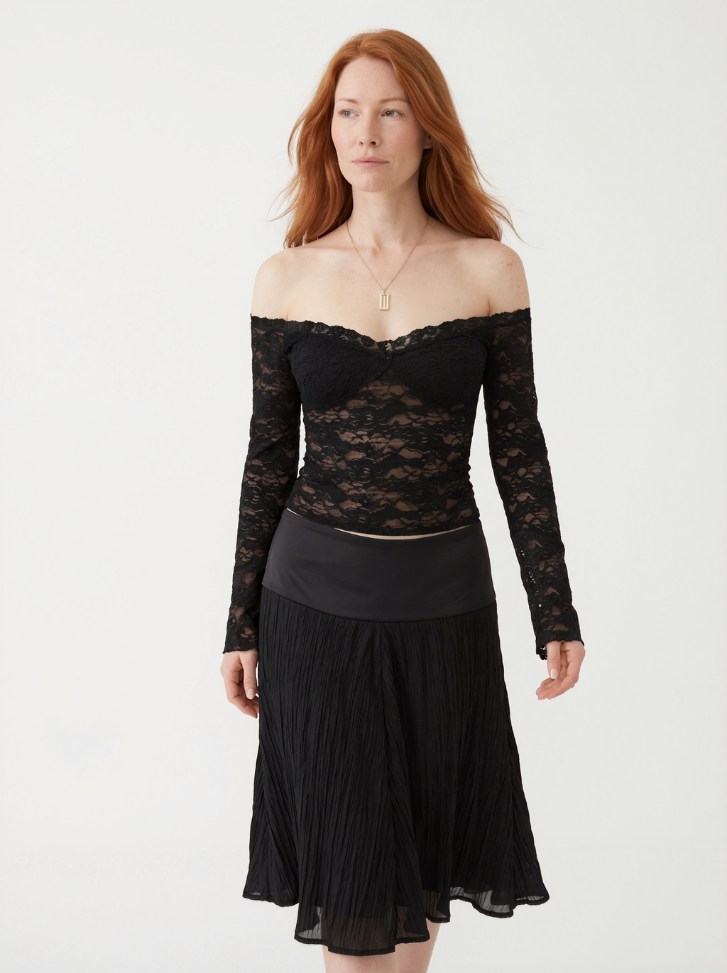 Off-Shoulder Lace Blouse