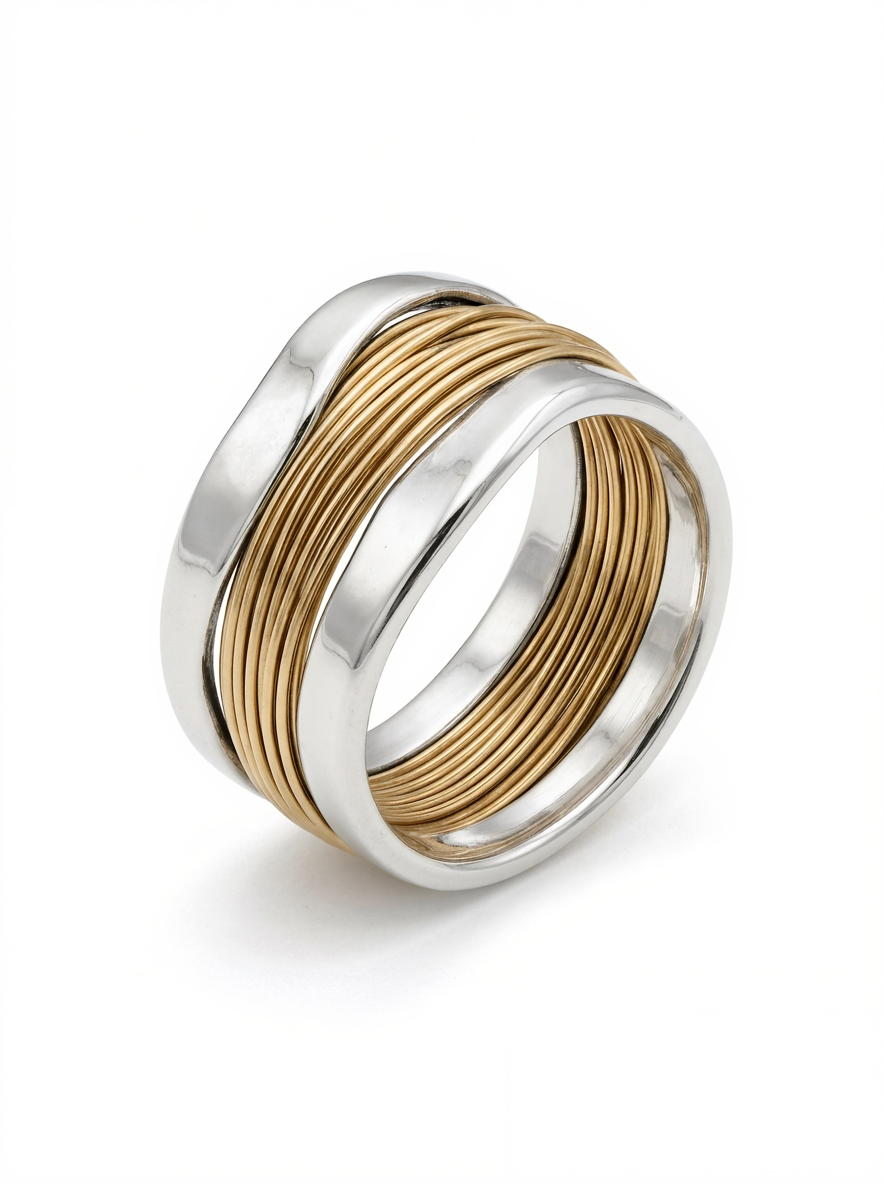 Two-Tone Gold Wire Ring