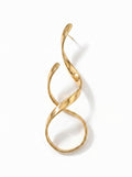 Stainless Steel Twisted Drop Earrings