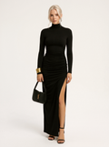 Long Sleeve Ruched Maxi Dress
