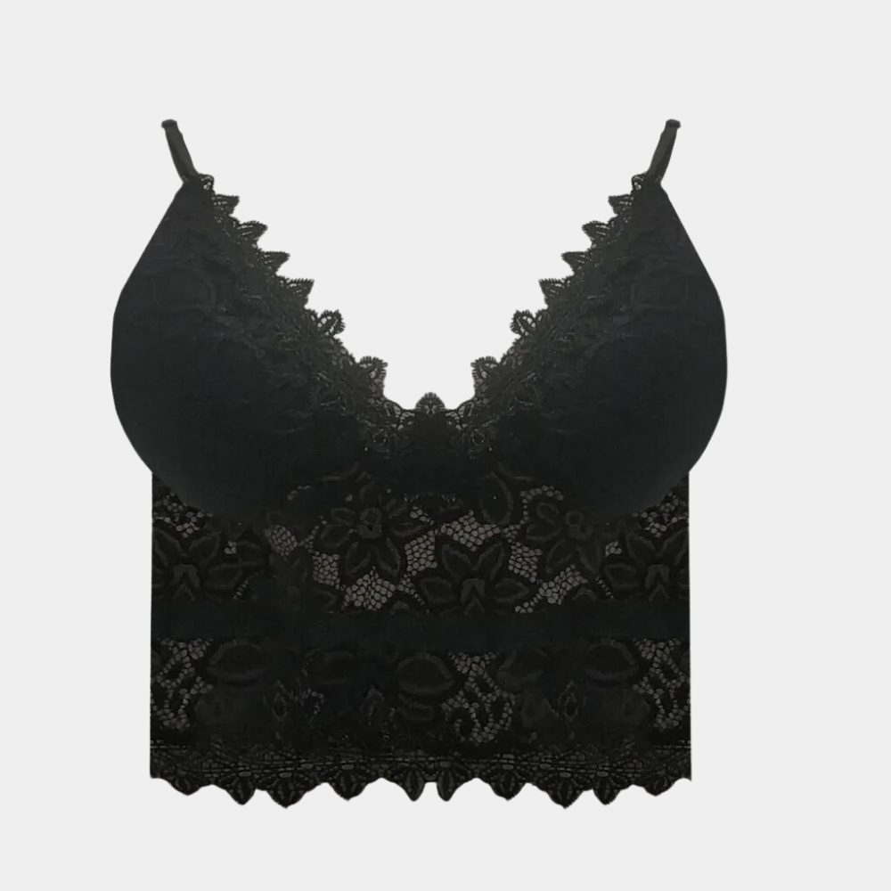 Relaxed Lace Cropped Top