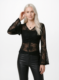 Lace Bell Sleeve Blouse