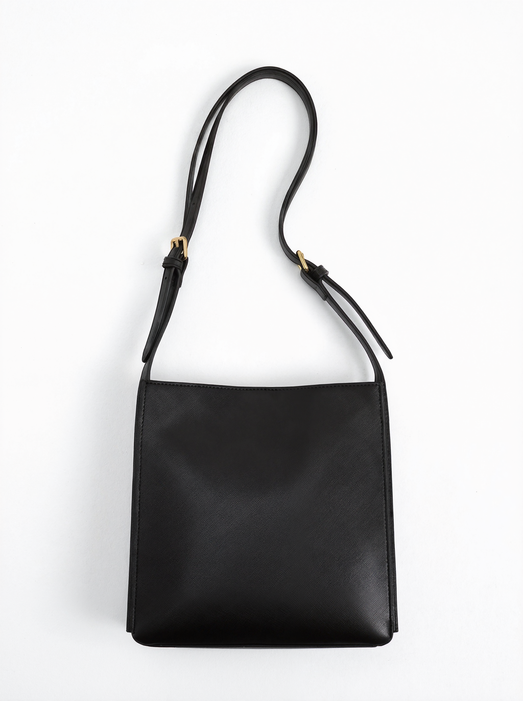 Structured Vegan Leather Shoulder Bag