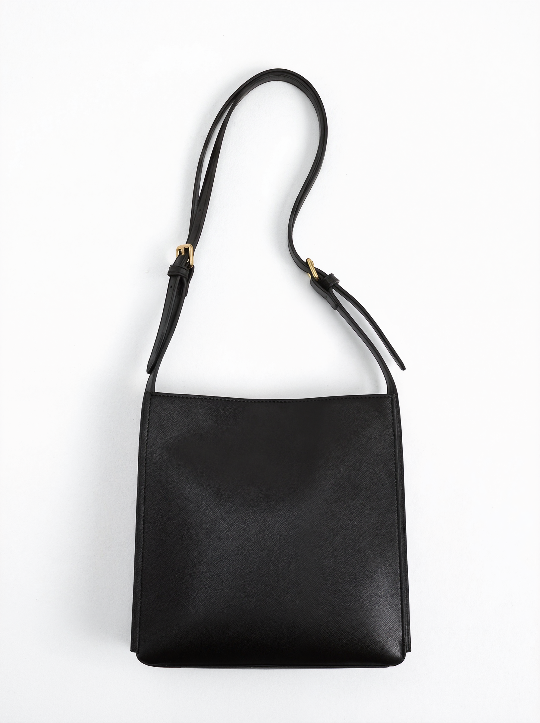 Structured Vegan Leather Shoulder Bag