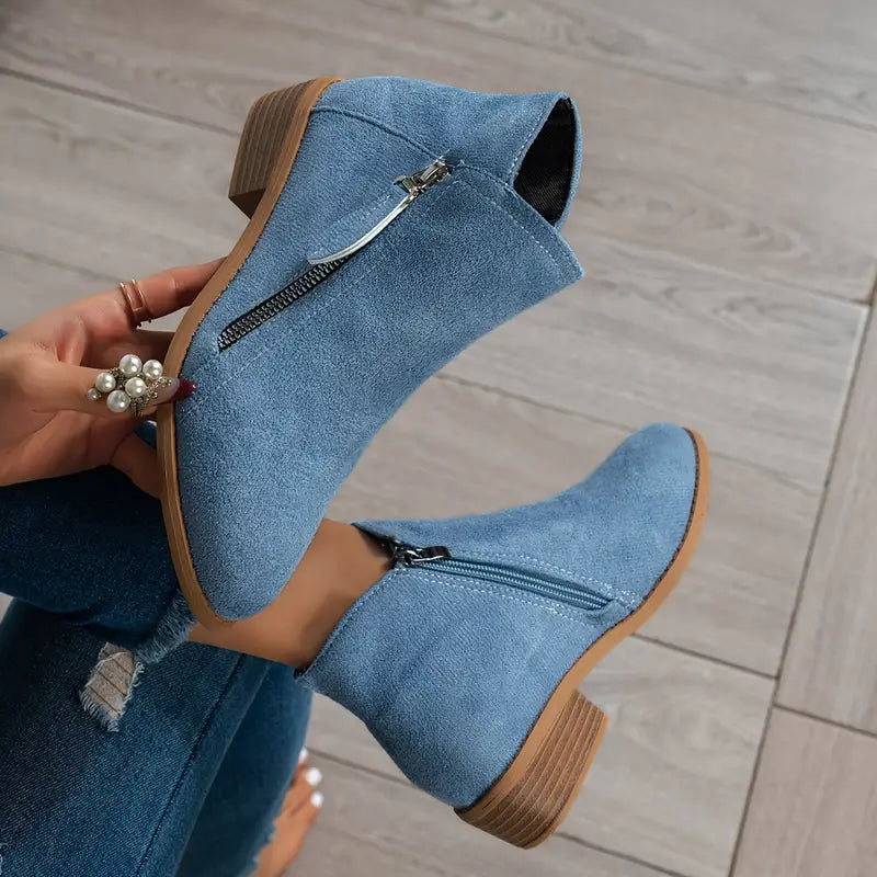 Block Heel Ankle Boots