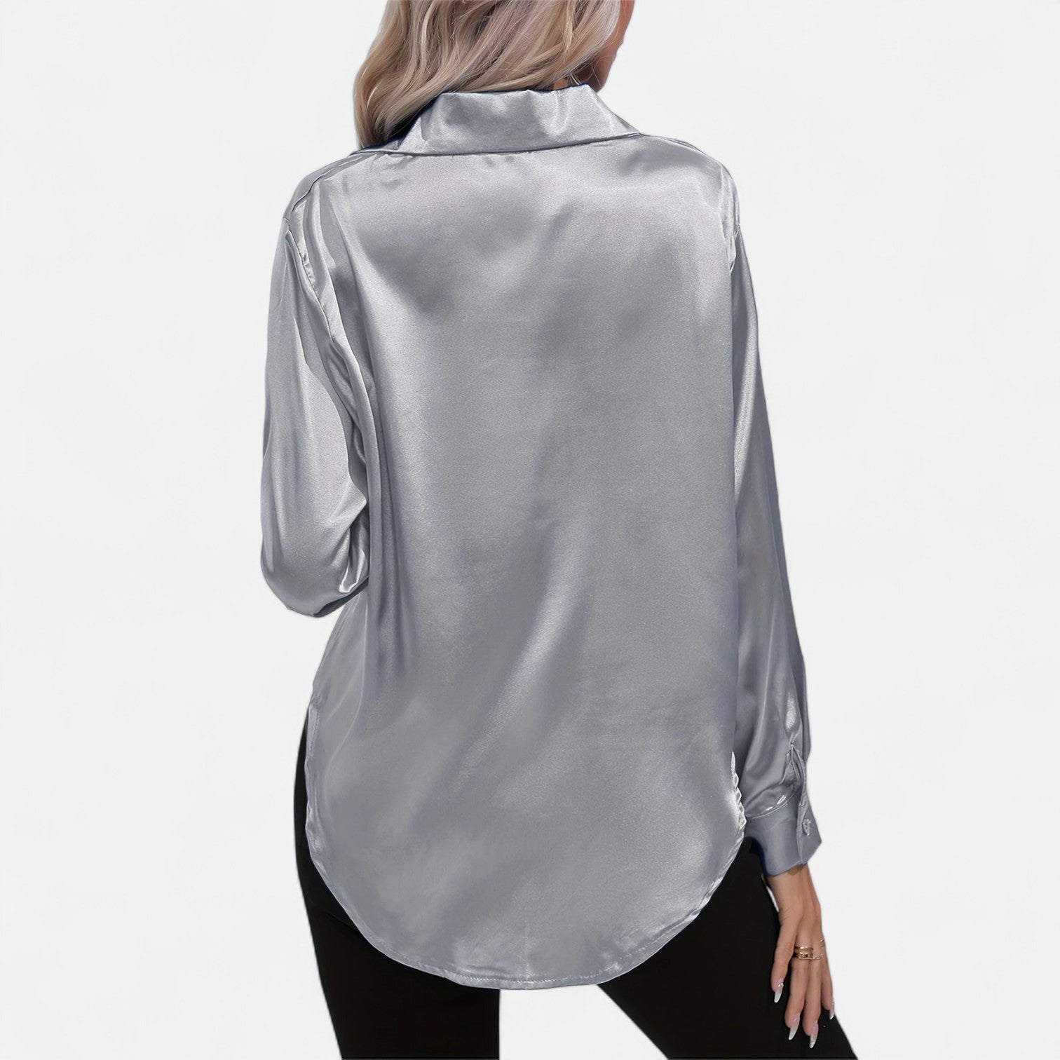 Satin Long Sleeve Blouse