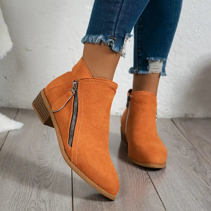Block Heel Ankle Boots
