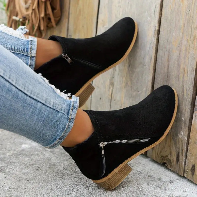 Block Heel Ankle Boots