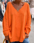 Loose Fit Orange Sweater
