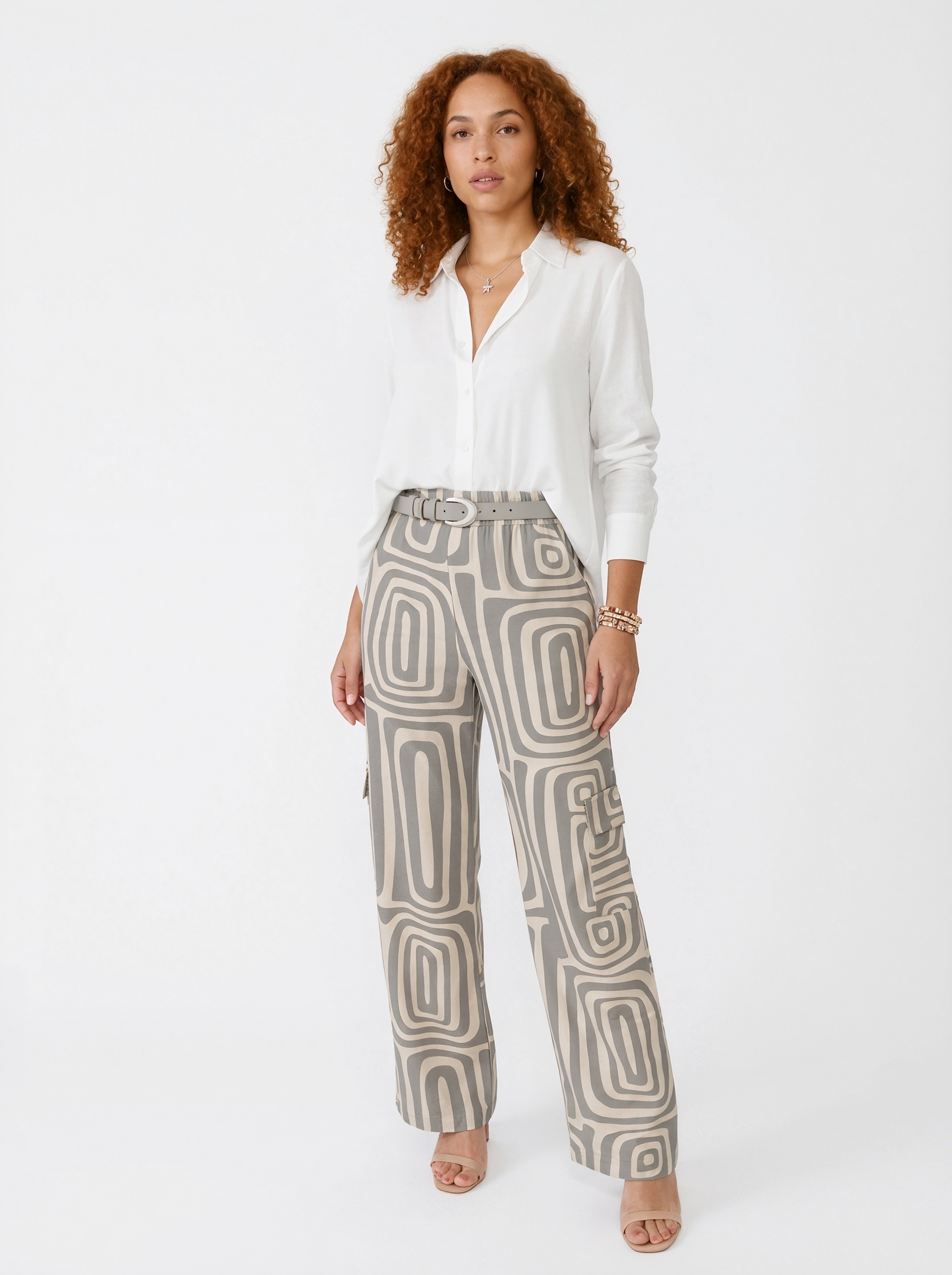 Geometric Print Two-Piece Set