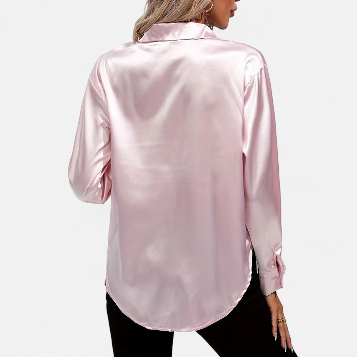 Satin Long Sleeve Blouse