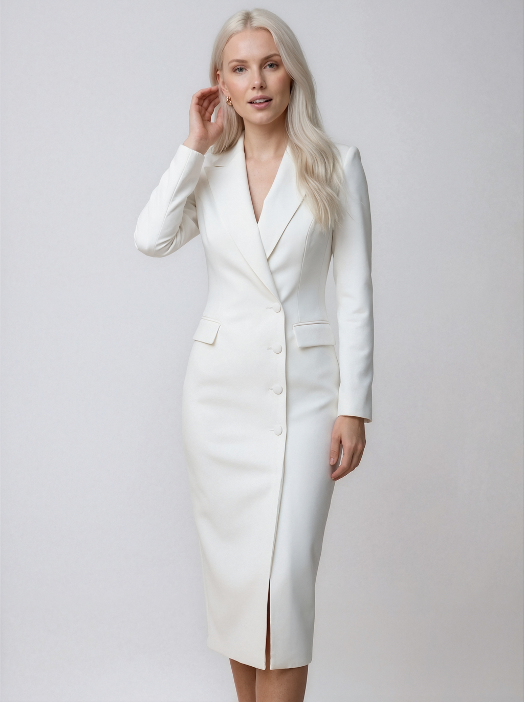 Blazer Style Midi Dress