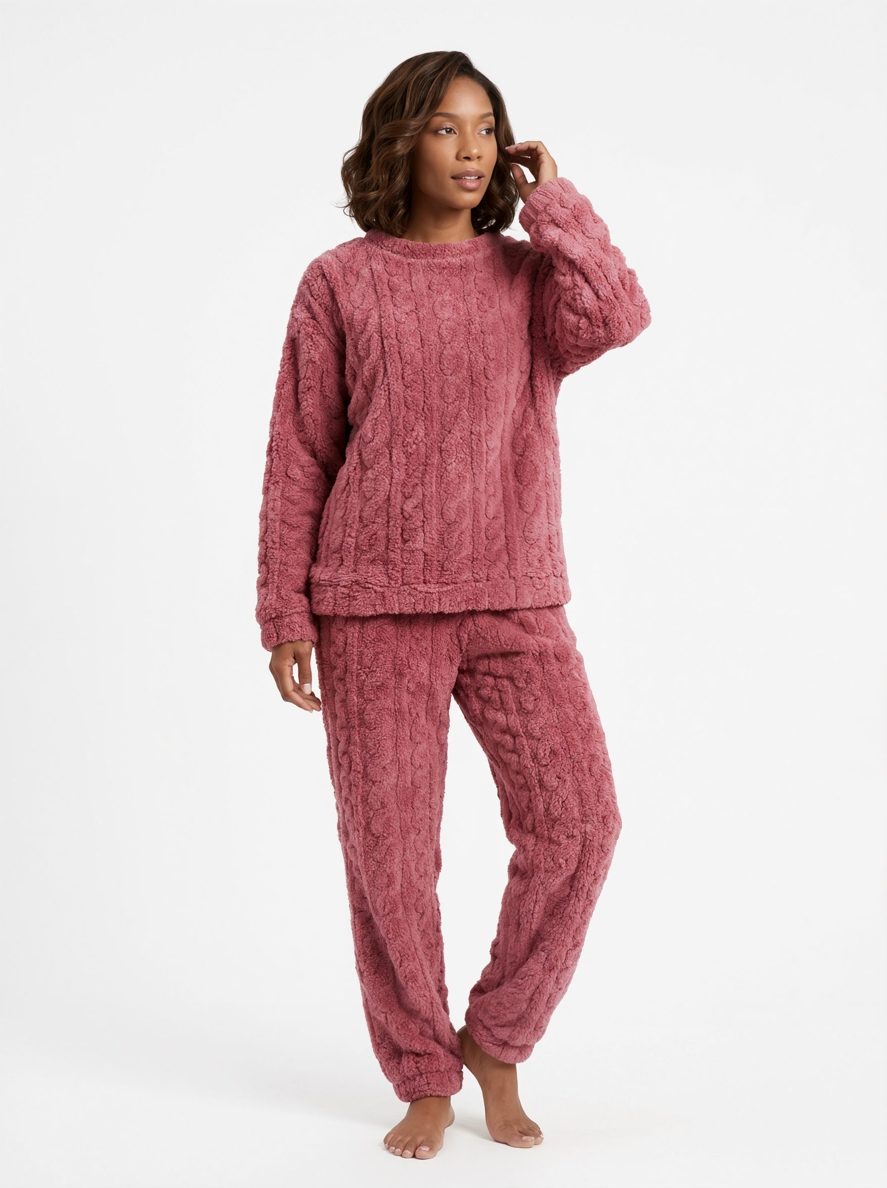 Cozy Fleece Long Sleeve Relaxed Set