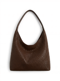 Textured Woven Hobo Shoulder Bag