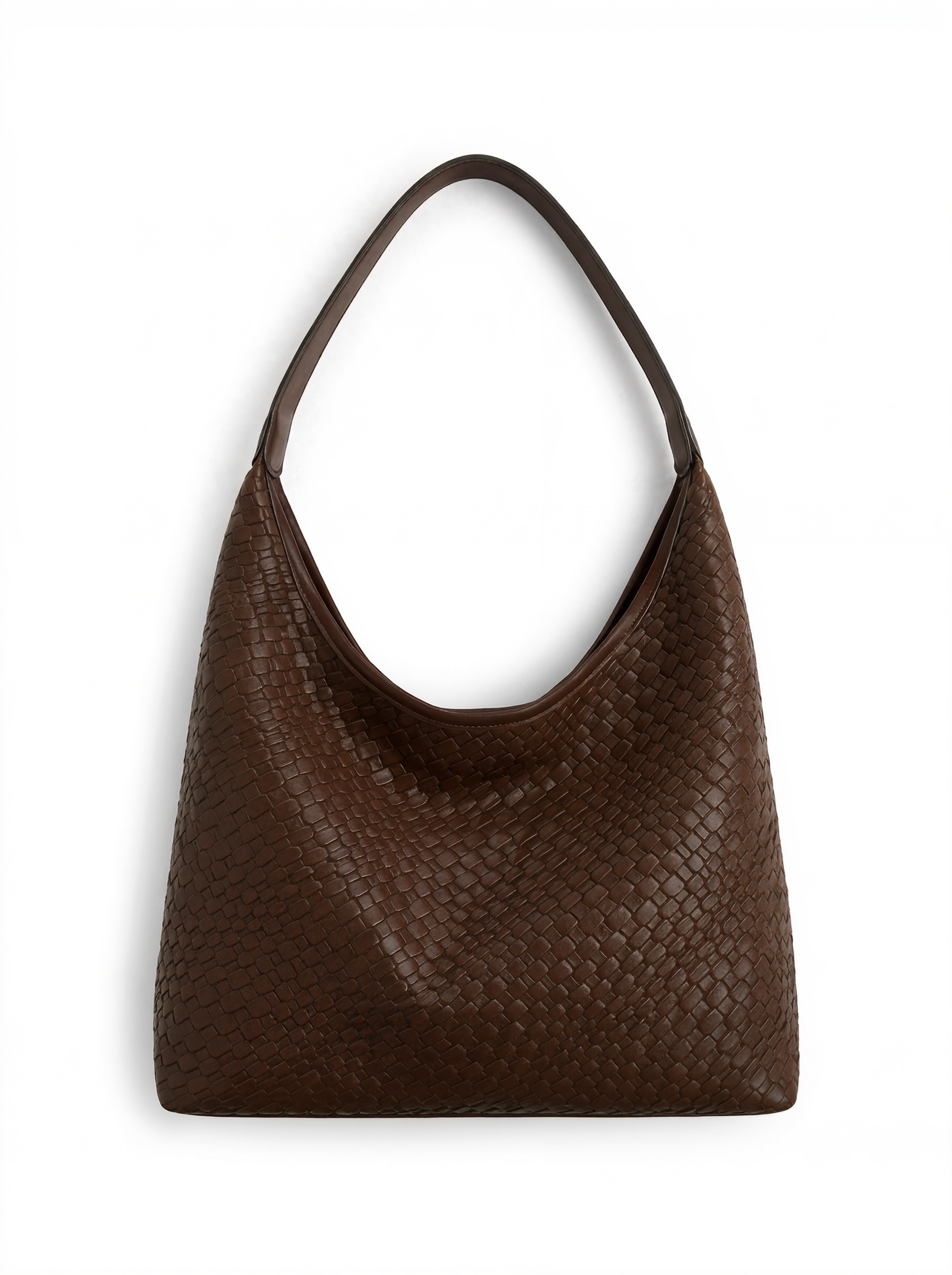 Textured Woven Hobo Shoulder Bag