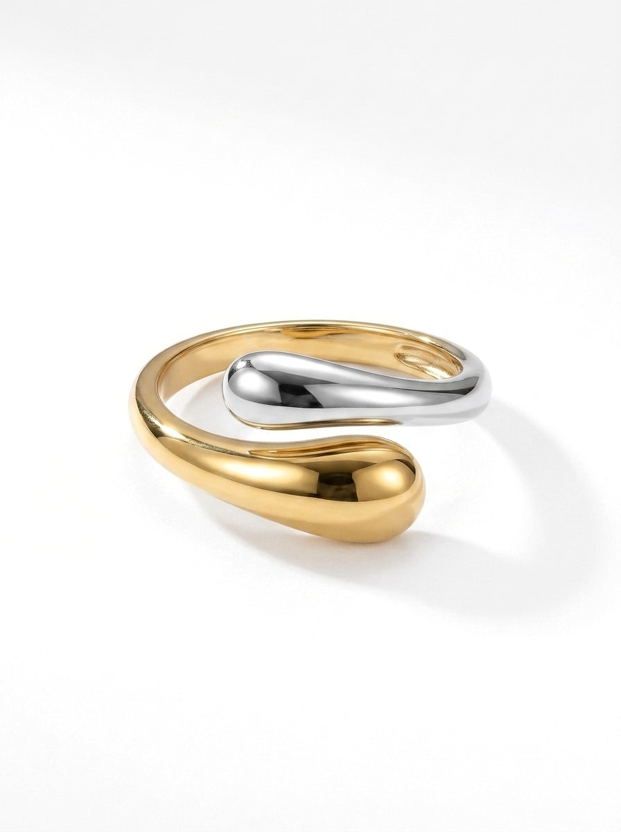 Fluid Two Tone Stainless Steel Ring