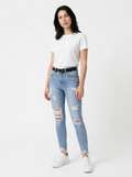 Ripped High-Waist Skinny Jeans