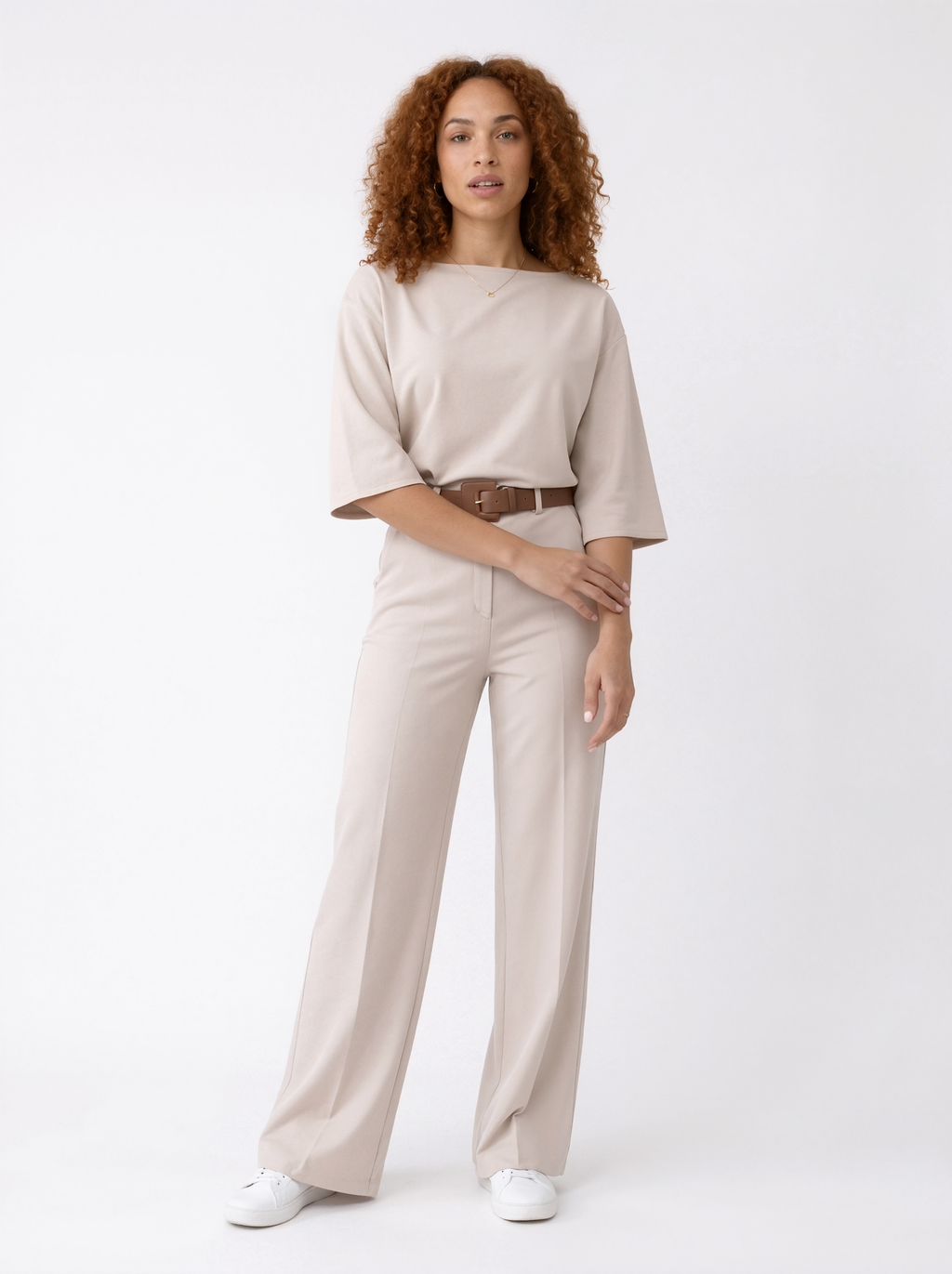 Beige Tailored Set