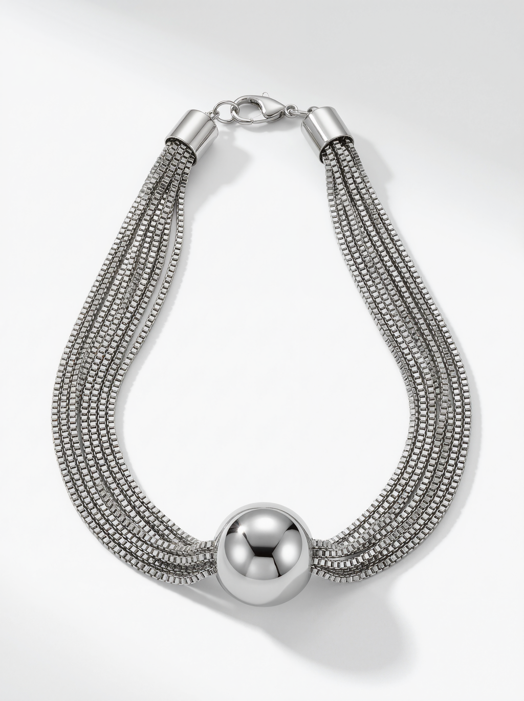 Modern Multi-Strand Ball Necklace